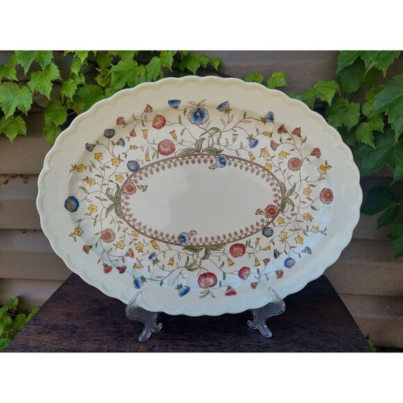 Vernon Kilns Desert Bloom 16" Platter EUC - Picture 2 of 4